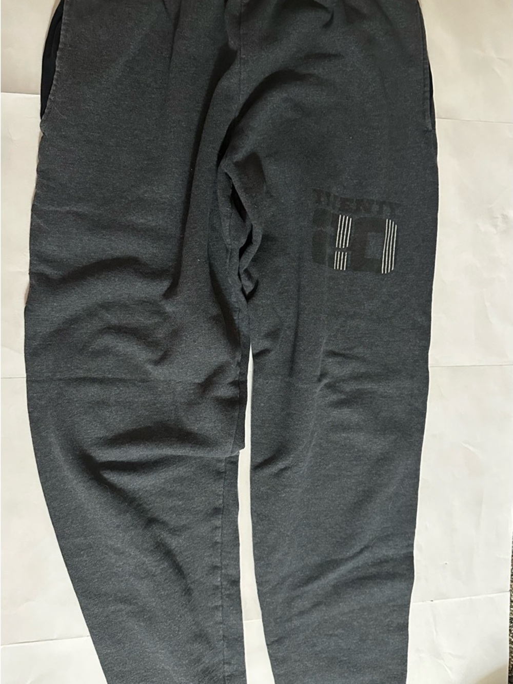 Women’s Dark Gray Track Joggers with Subtle Side Print